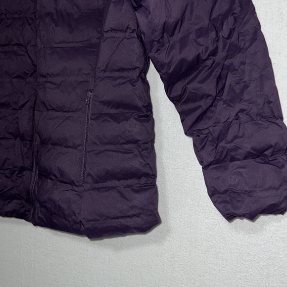 Grape Purple Lightweight Puff Jacket Women’s Size Large Packs into Pouch & Hood - Picture 5 of 14